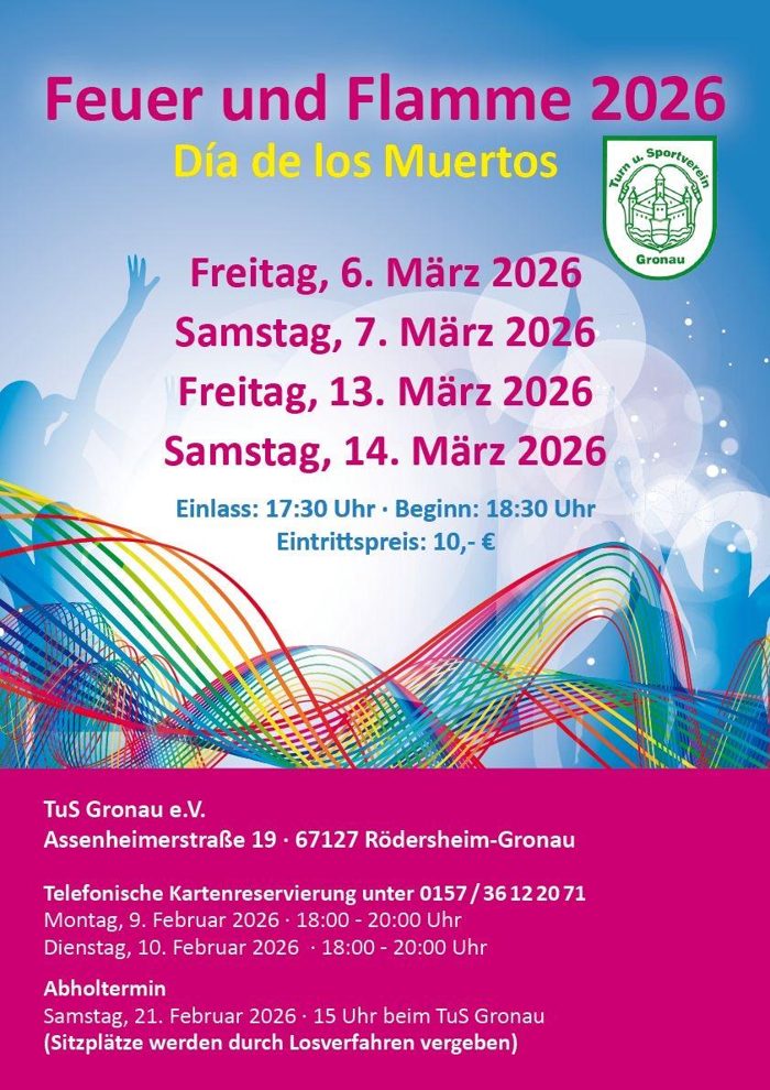 Plakat: Feuer und Flamme 2026 – „Día de los Muertos“